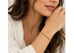 18K Yellow Gold String Chain Bracelet