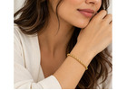 18K Yellow Gold String Chain Bracelet